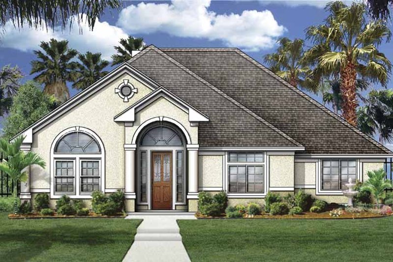 Home Plan - Mediterranean Exterior - Front Elevation Plan #84-767