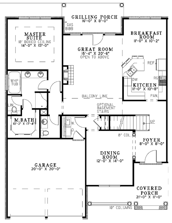 Home Plan - Traditional Floor Plan - Main Floor Plan #17-2854