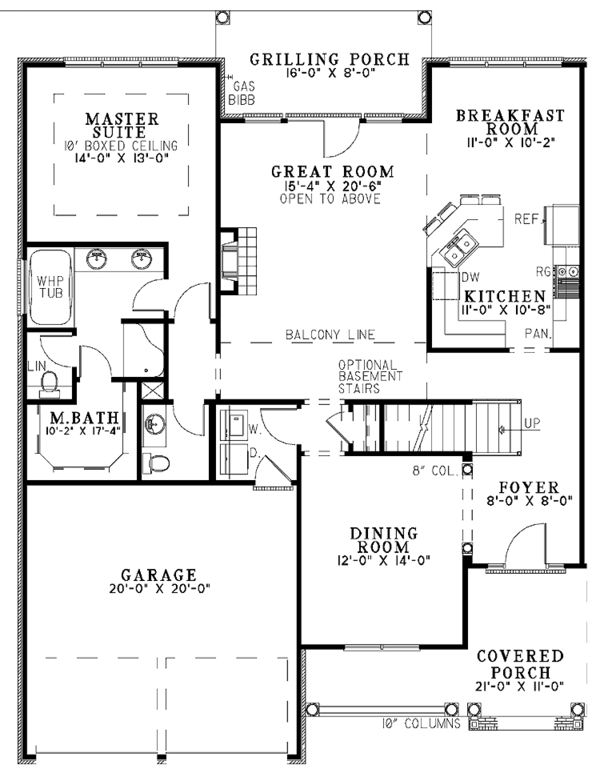 House Blueprint - Traditional Floor Plan - Main Floor Plan #17-2854