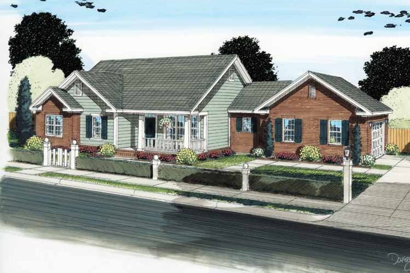 Architectural House Design - Traditional Exterior - Front Elevation Plan #513-2121