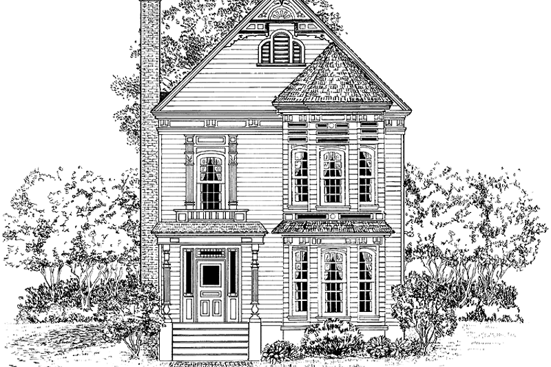 Dream House Plan - Victorian Exterior - Front Elevation Plan #1014-8