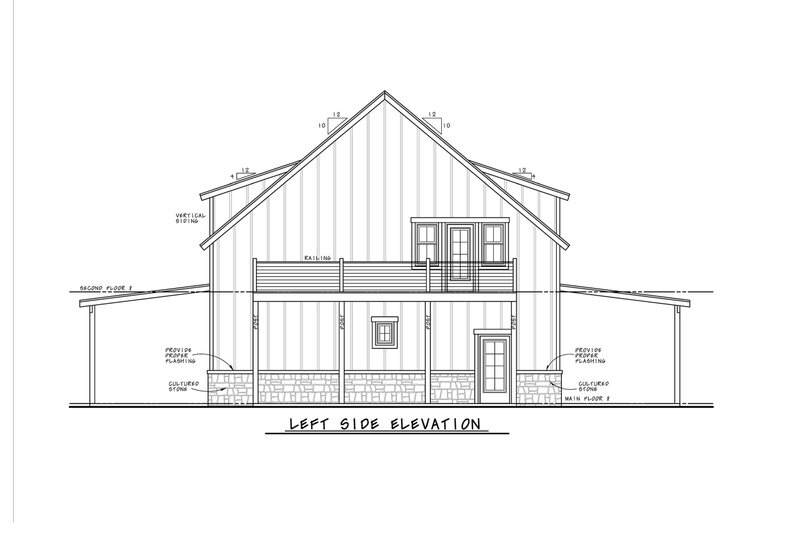 Architectural House Design - Exterior - Other Elevation for Barndominium House Plan #20-2574 - 1 bed, 2 bath