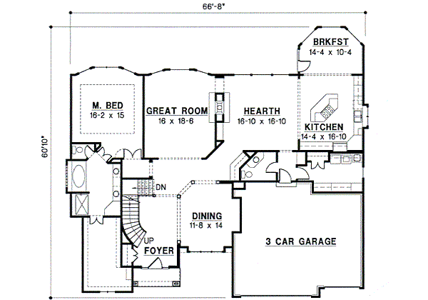 European Floor Plan - Main Floor Plan #67-459