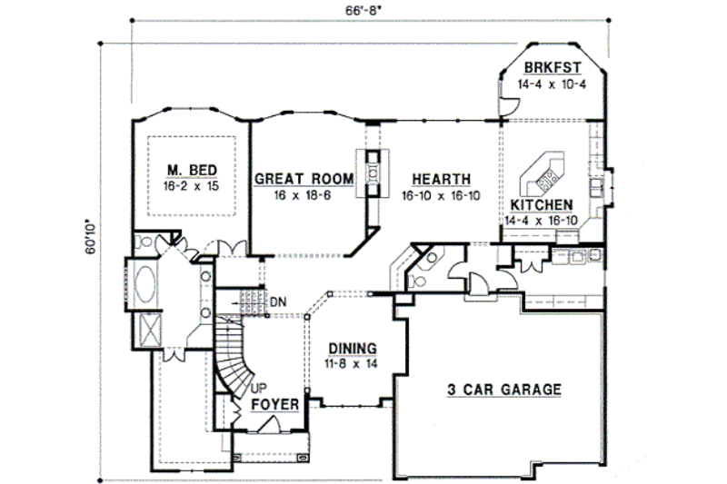 European Style House Plan - 4 Beds 3.5 Baths 4006 Sq/Ft Plan #67-459 ...