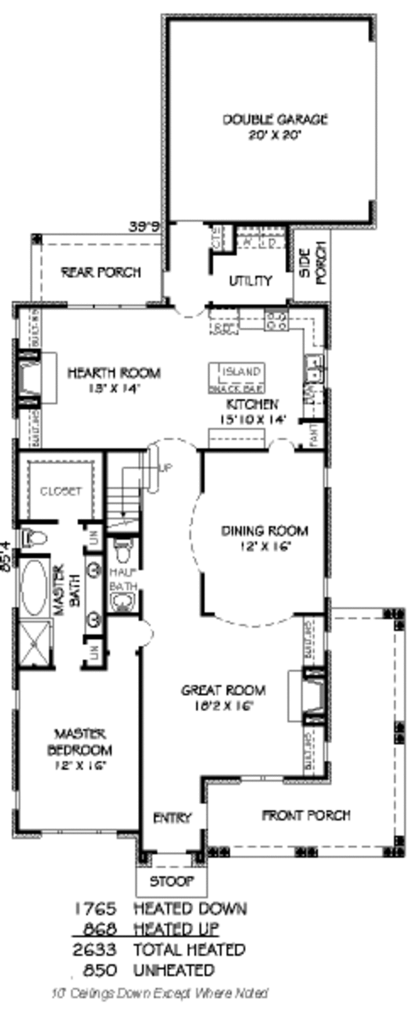 Traditional Floor Plan - Main Floor Plan #424-290