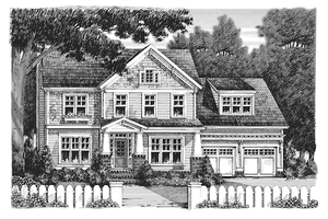 Exterior - Front Elevation 3 for Craftsman House Plan #927-925 - 4 bed, 3 bath