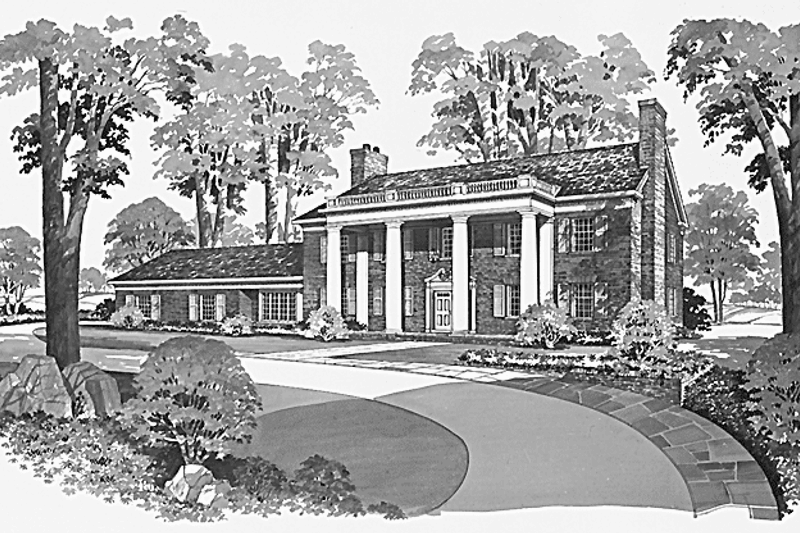 House Blueprint - Classical Exterior - Front Elevation Plan #72-605