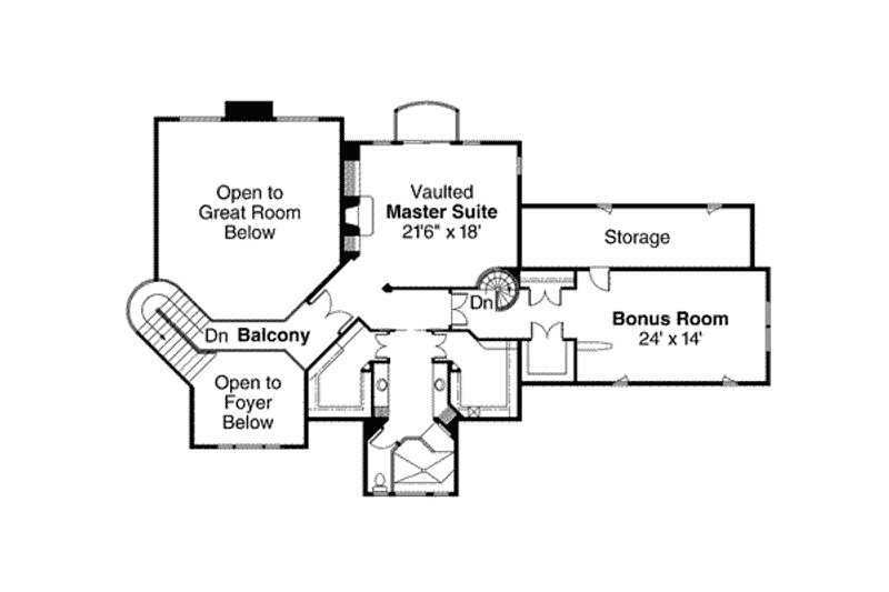 Home Plan - Floor Plan - Upper Floor for Craftsman House Plan #124-482 - 3 bed, 3.5 bath
