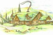 Log Style House Plan - 3 Beds 3 Baths 2155 Sq/Ft Plan #117-120 