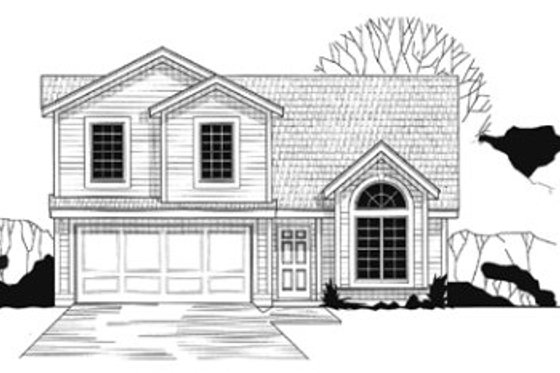 Exterior - Front Elevation for Traditional House Plan #67-124 - 3 bed, 2 bath