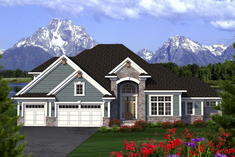 Home Plan - Southern Exterior - Front Elevation Plan #70-1227