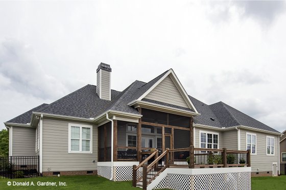 Exterior - Rear Elevation for Traditional House Plan #929-741 - 4 bed, 3 bath