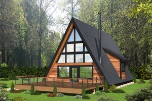 House Plan Design - Contemporary Exterior - Front Elevation Plan #117-914