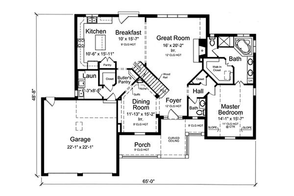 Home Plan - Traditional Floor Plan - Main Floor Plan #46-869