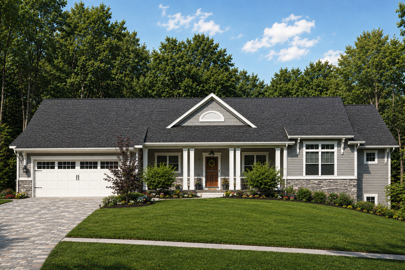 Architectural House Design - Exterior - Front Elevation 4 for Craftsman House Plan #928-142 - 2 bed, 2.5 bath