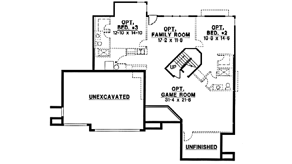 Floor Plan - Lower Floor Plan #67-197