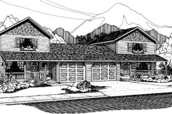 Exterior - Front Elevation for Traditional House Plan #303-175 - 3 bed, 1.5 bath