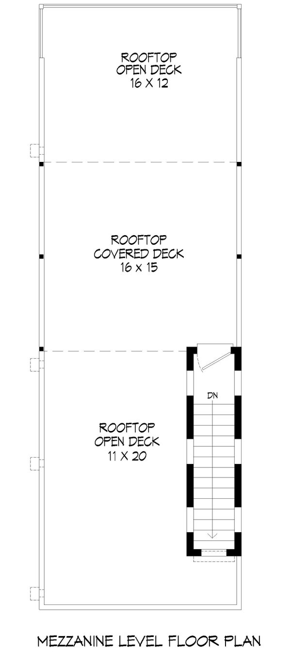 Contemporary Floor Plan - Upper Floor Plan #932-1324