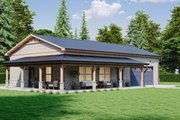 Barndominium Style House Plan - 2 Beds 1 Baths 888 Sq/Ft Plan #1106-10 