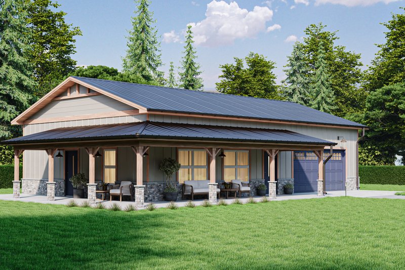 Home Plan - Exterior - Other Elevation for Barndominium House Plan #1106-10 - 2 bed, 1 bath