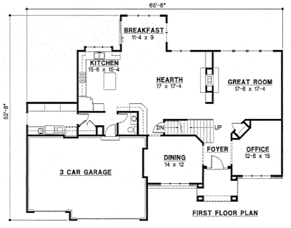 Traditional Style House Plan - 4 Beds 3.5 Baths 3539 Sq/Ft Plan #67-745 ...