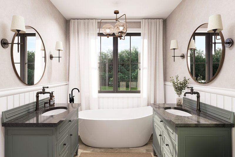 House Blueprint - Interior - Master Bathroom 1 for Ranch House Plan #23-2891 - 2 bed, 1.5 bath