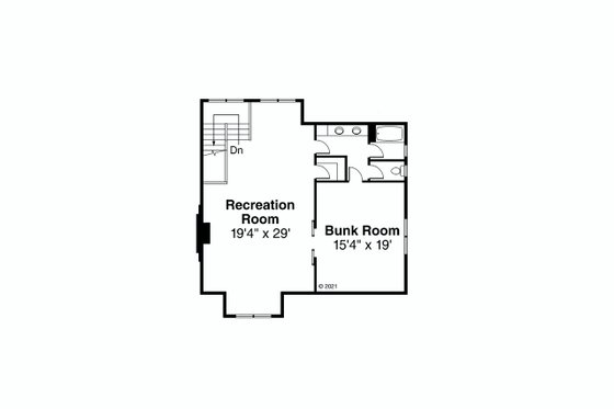 Floor Plan - Upper Floor for Farmhouse House Plan #124-1253 - 5 bed, 5.5 bath