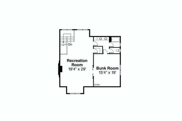 Farmhouse Floor Plan - Upper Floor Plan #124-1253