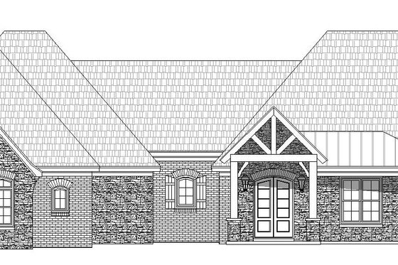 Exterior - Front Elevation 3 for Country House Plan #932-147 - 4 bed, 3.5 bath