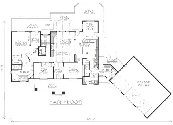 Bungalow Floor Plan - Main Floor Plan #112-153