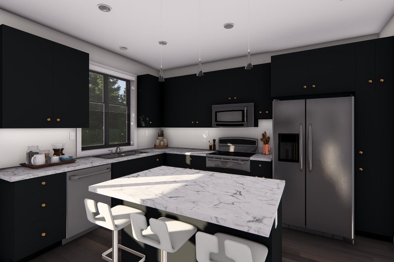 Architectural House Design - Interior - Kitchen for Farmhouse House Plan #126-259 - 2 bed, 1 bath