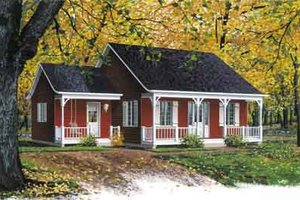 Cottage Exterior - Front Elevation Plan #23-526