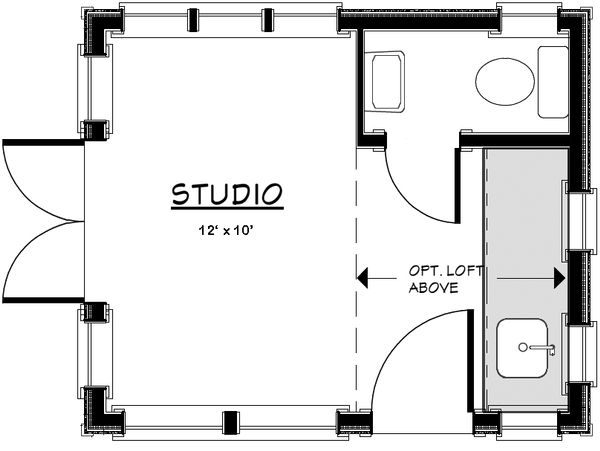 Adobe / Southwestern Floor Plan - Main Floor Plan #917-20