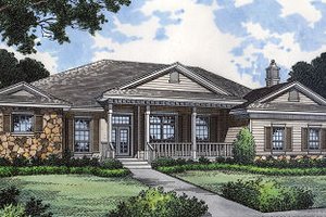 Colonial Exterior - Front Elevation Plan #417-334