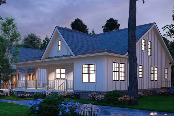 Exterior - Front Elevation 6 for Farmhouse House Plan #54-508 - 3 bed, 2 bath