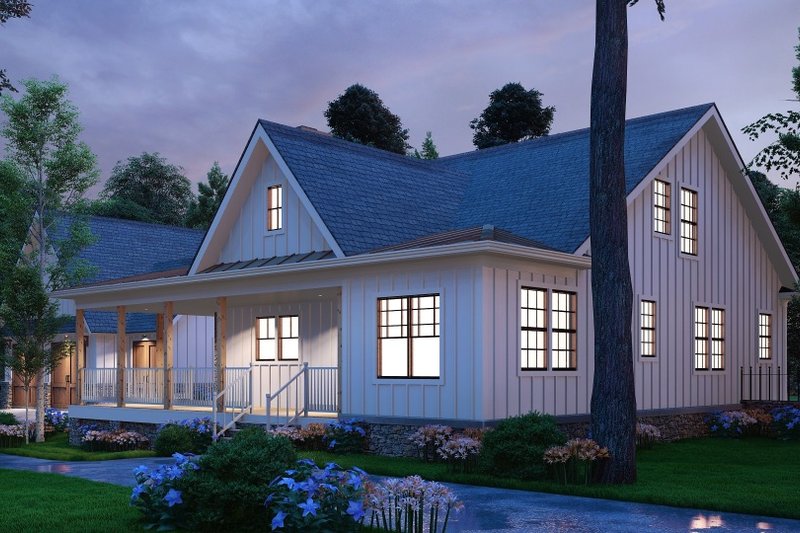 House Blueprint - Exterior - Front Elevation 6 for Farmhouse House Plan #54-508 - 3 bed, 2 bath