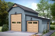 Barndominium Style House Plan - 0 Beds 0 Baths 877 Sq/Ft Plan #932-1154 