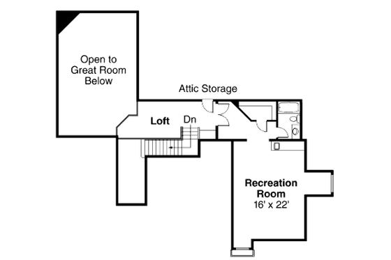 Floor Plan - Other Floor for Craftsman House Plan #124-673 - 3 bed, 3.5 bath
