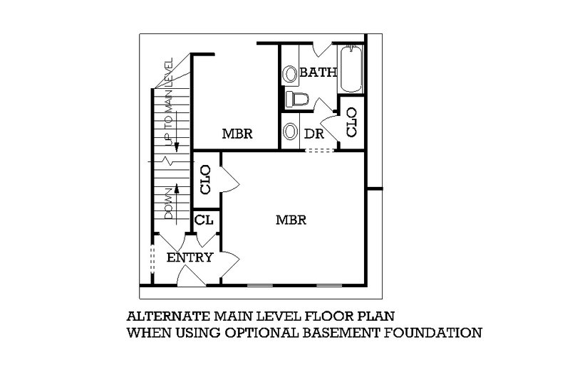 Home Plan - Floor Plan - Other Floor 1 for Traditional House Plan #45-116 - 3 bed, 2 bath