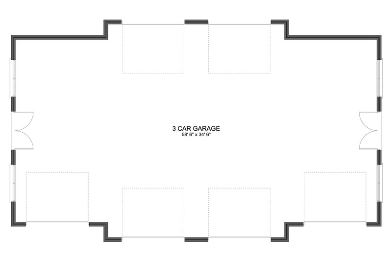 House Blueprint - Floor Plan - Main Floor for Mediterranean House Plan #1060-499, 0 bath