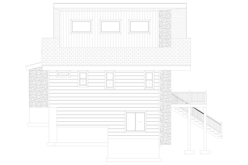 Dream House Plan - Exterior - Other Elevation for Modern House Plan #1060-365 - 3 bed, 2.5 bath