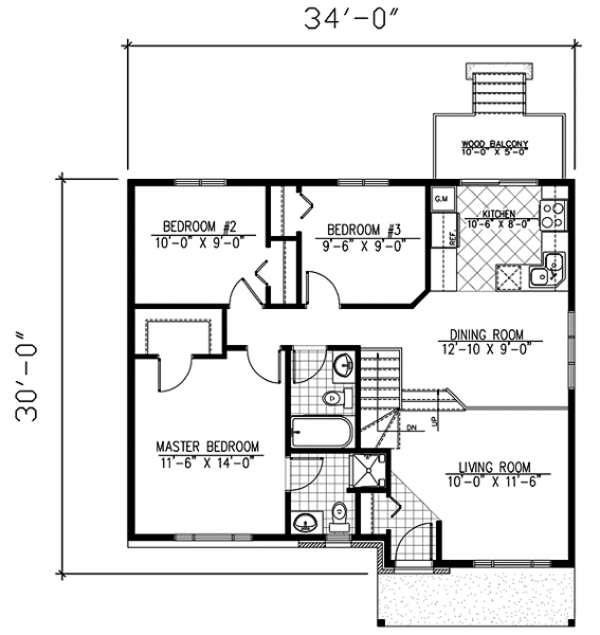 Traditional Floor Plan - Main Floor Plan #138-184