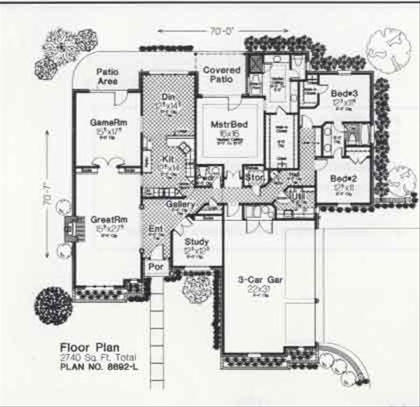 Colonial Floor Plan - Main Floor Plan #310-869