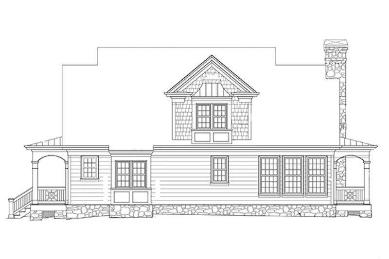 Home Plan - Exterior - Rear Elevation for Country House Plan #429-430 - 2 bed, 2.5 bath