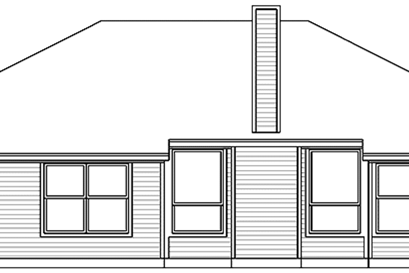 Dream House Plan - Exterior - Rear Elevation for Ranch House Plan #84-644 - 4 bed, 2 bath