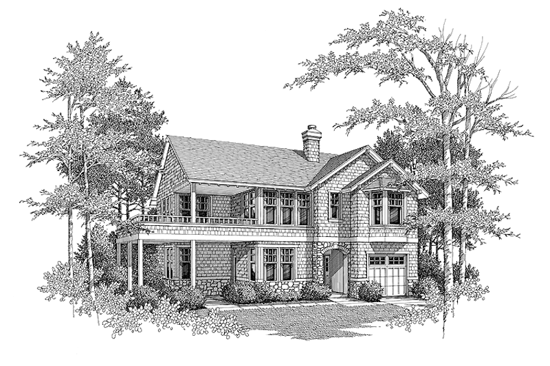 Architectural House Design - Craftsman Exterior - Front Elevation Plan #48-796