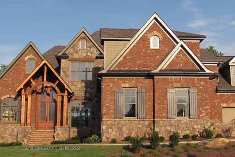 House Blueprint - European Exterior - Front Elevation Plan #54-359