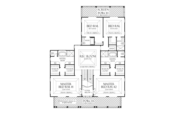 Floor Plan - Upper Floor for Country House Plan #929-897 - 4 bed, 5 bath