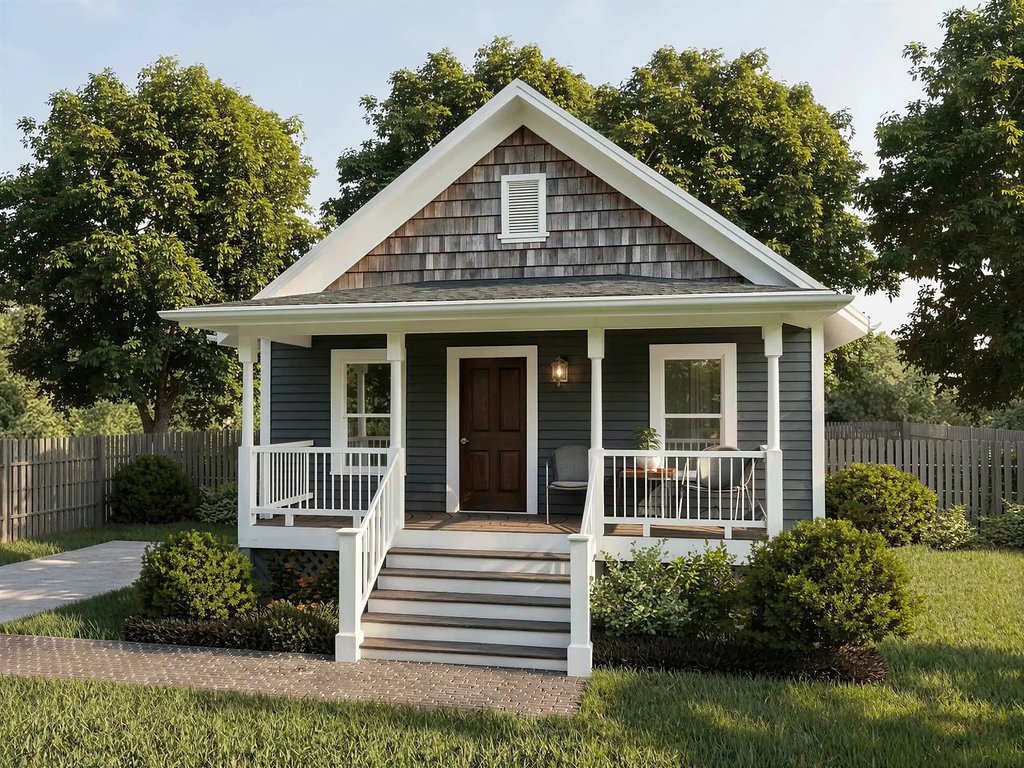 Exterior - Front Elevation 2 for Cottage House Plan #79-111 - 2 bed, 1 bath