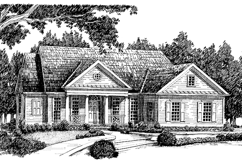Home Plan - Exterior - Front Elevation 3 for Classical House Plan #927-352 - 3 bed, 2.5 bath